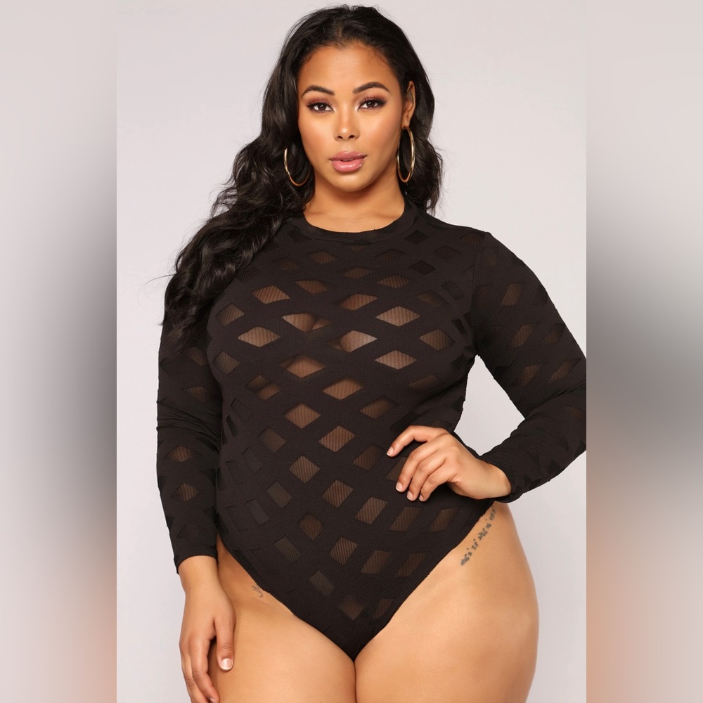 Edges That Scratch Bodysuit - Black